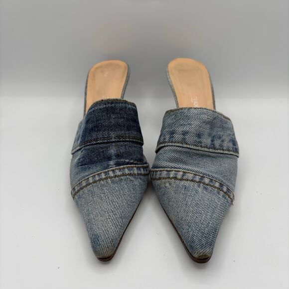 L’autre Chose Denim Kitten Heels Y2K in size 6 - Picture 2 of 6
